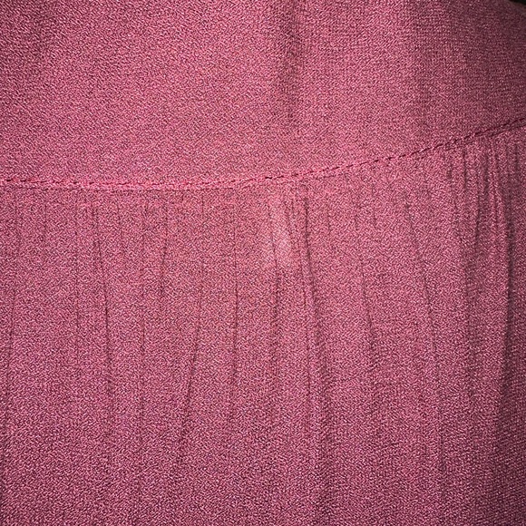 Free People Tiered Flowy Peasant Style Burgundy top size XS - Picture 12 of 13